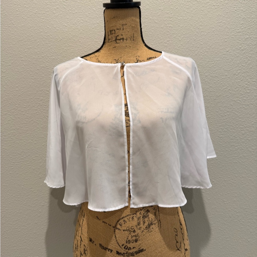 Elegant White Sheer Women's Top